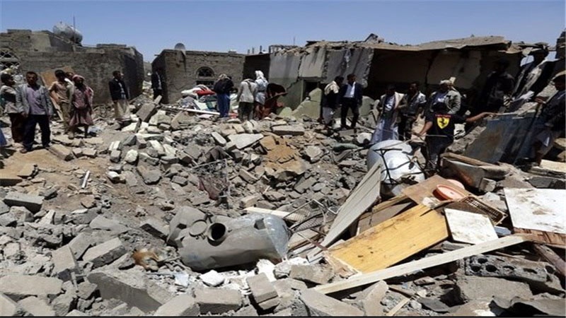 یمن کے رہائشی علاقوں پر سعودی طیاروں کی بمباری 