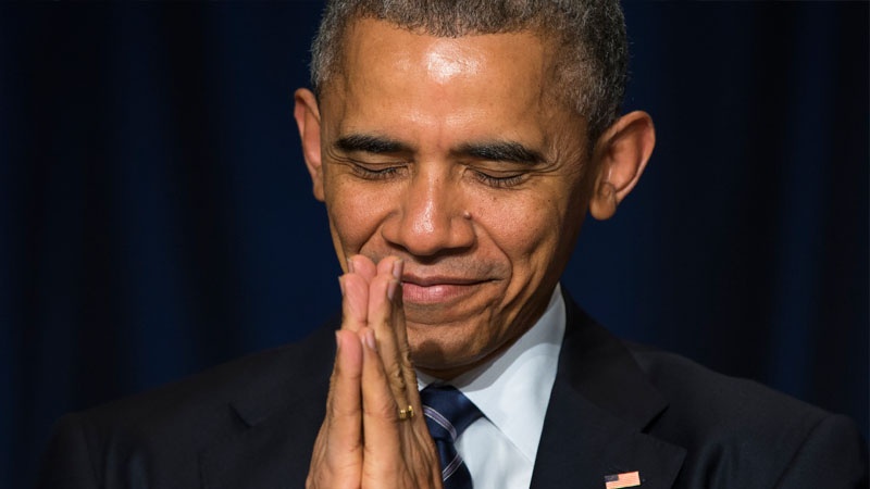 امریکی صدر بارک اوباما خوشگوار موڈ میں(فائل فوٹو)