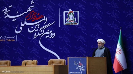  غاصب صیہونی حکومت ریاستی دہشت گردی کی واضح مثال ہے۔صدر حسن روحانی