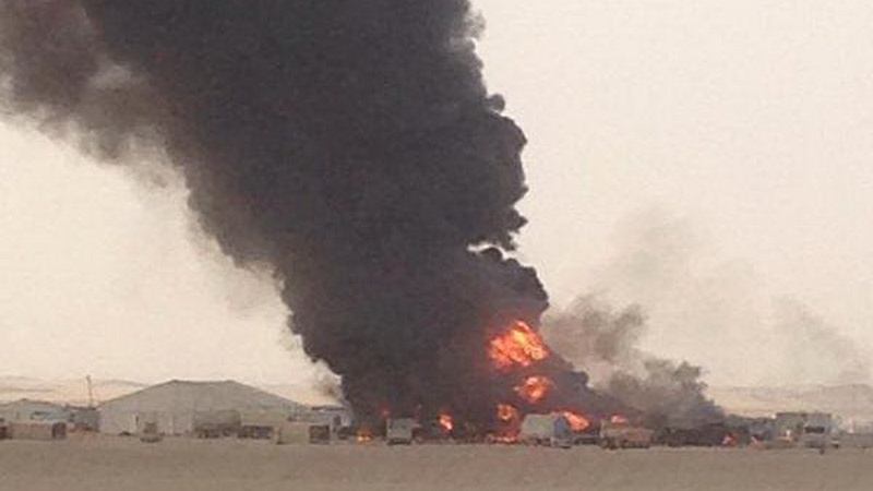 سعودی عرب کے ایک فوجی اڈے پر یمنی فوج کے میزائل حملے