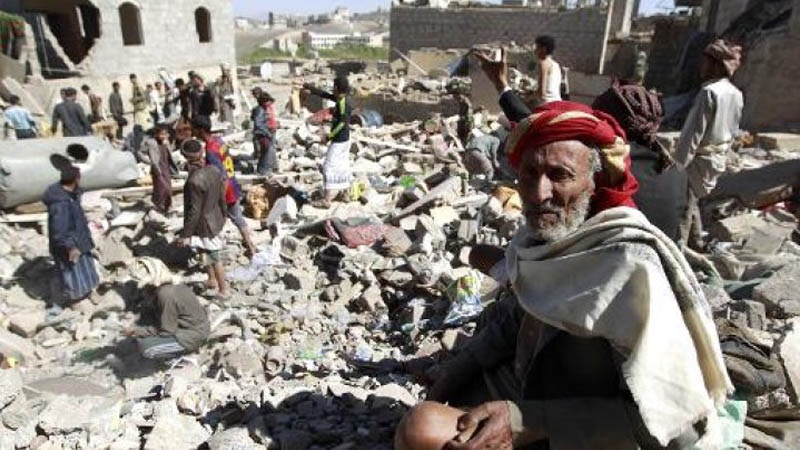 یمن کے مختلف علاقوں پر سعودی جنگی طیاروں کی بمباری جاری