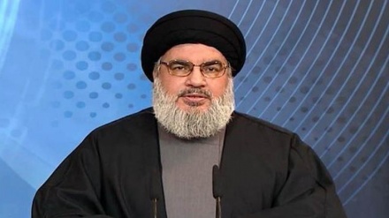 Seyid Həsən Nəsrullahın şəhid Həsən Məhəmməd Hacın xatirəsinə həsr olunmuş mərasimdə çıxışı