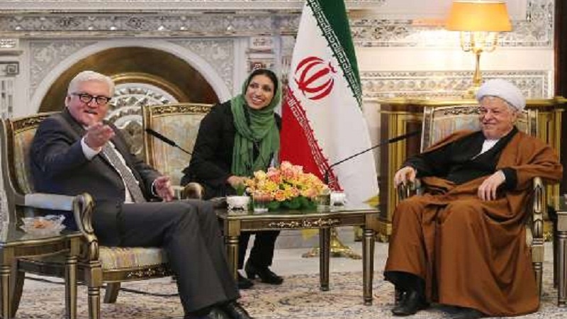 جرمن وزیر خارجہ کی آیت اللہ ھاشمی رفسنجانی سے ملاقات