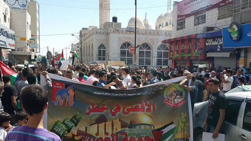 غزہ میں صیہونی حکومت کے خلاف فلسطینیوں کے مظاہرے