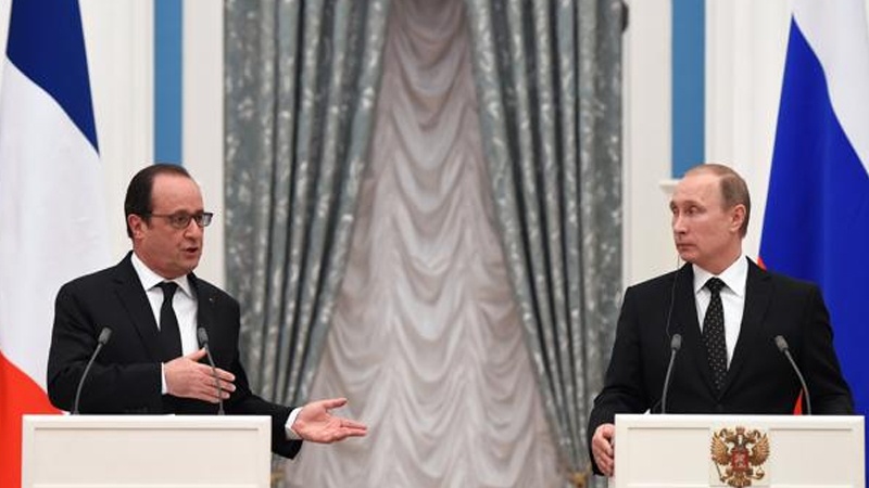 Putin və Olland beynəlxalq anti-terror koalisiyasının təşkil edilməsini vurğuladılar