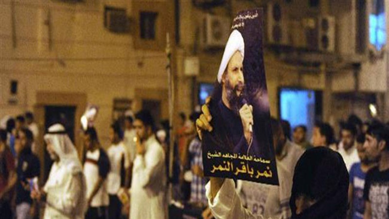 شہید آیت اللہ باقر النمر کی پہلی برسی پر سعودی شہریوں کی جانب سے حکومت مخالف مظاہرہ 