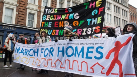 London sakinləri mənzil böhranına etiraz etdilər