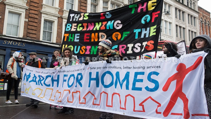 London sakinləri mənzil böhranına etiraz etdilər