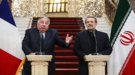 Novinska konferencija predsjednika parlamenata Irana i Francuske u Teheranu