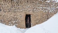 Snijeg i hladnoća u historijskom selu Kandovan