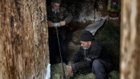 Snijeg i hladnoća u historijskom selu Kandovan