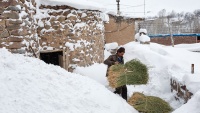 Snijeg i hladnoća u historijskom selu Kandovan