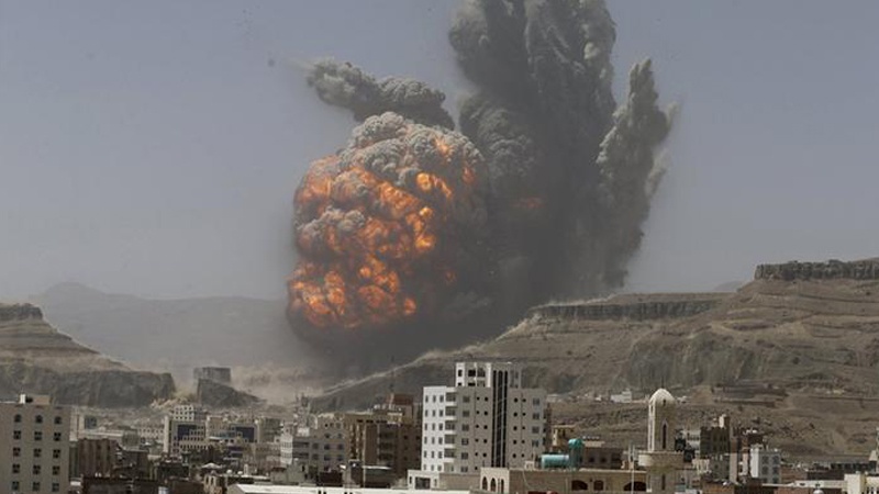 سعودی عرب کے جنگی طیاروں کی یمن کے کئی صوبوں پر بمباری