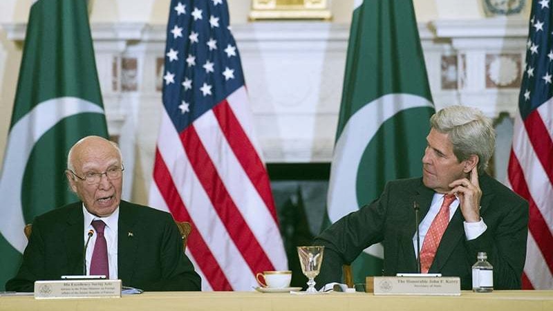 سرتاج عزیز: سیاسی اور معاشی طور پر مستحکم پاکستان امریکہ کے مفاد میں ہے۔