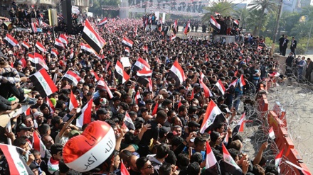 عراقی عوام کا، ملک کی مسلح افواج کی حمایت میں مظاہرہ