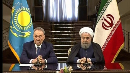 İran və Qazaxıstan prezidentlərinin birgə mətbuat konfransı