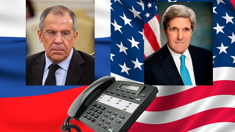 بحران شام کے جائزے کے لیے، امریکہ اور روس کے وزرائے خارجہ کی ٹیلی فونک گفتگو