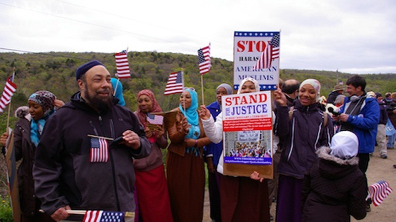 امریکا میں ناروا سلوک کے خلاف نیویارک میں مسلمانوں کا مظاہرہ 