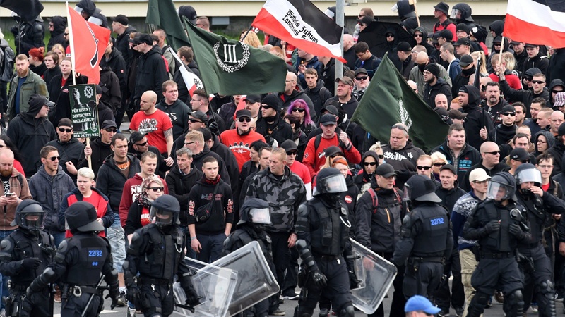 برلن میں سعودی عرب کے سفارت خانے کے سامنے اجتماع