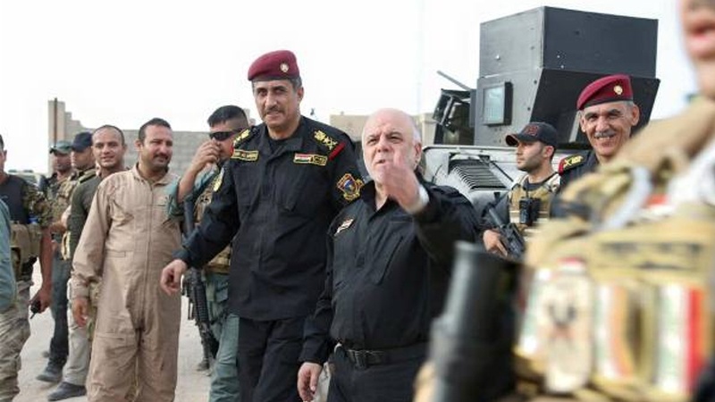 عراقی وزیر اعظم اور پارلیمنٹ کے اسپیکر کا فوجی مرکز کا دورہ
