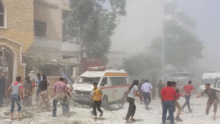 شام کے شہر ادلب میں مسجد کے باہر دہشت گردانہ بم دھماکہ