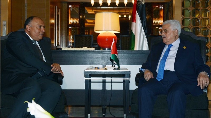 محمود عباس کی مصری وزیر خارجہ سے ملاقات