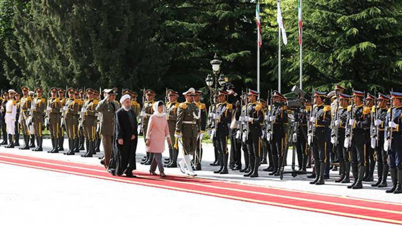 ڈاکٹر حسن روحانی نے جنوبی کوریا کی صدر پارک گئون ہای کا سرکاری استقبال کیا۔