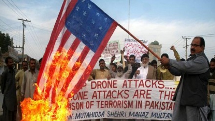 اسلام آباد میں امریکا  کے خلاف  مظاہرہ
