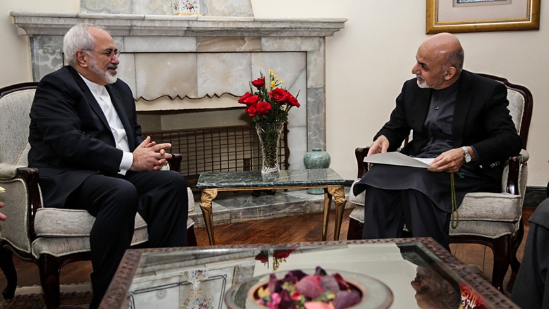 ایرانی وزیر خارجہ کی افغان صدر سے ملاقات