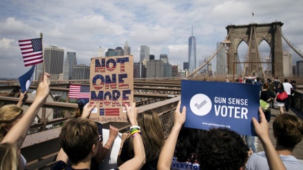 Kaliforniyada sərəbst silah gəzdirməyə qarşı aksiya keçirilib