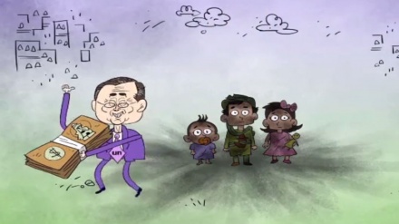 Fîlma Animation a berteka Ban kîî mûn li hemberî kuştina zarokên Yemenî