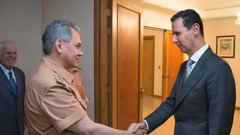 شام کے صدر بشار اسد کے ساتھ روس کے وزیر دفاع سرگئی شویگو کی ملاقات