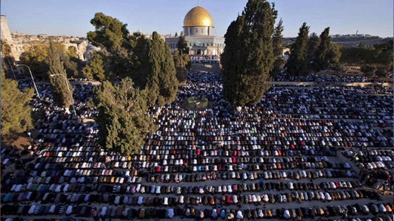 فلسطینی زندہ ہیں، مسجد الاقصی میں 50 ہزار فلسطینی سر بسجود