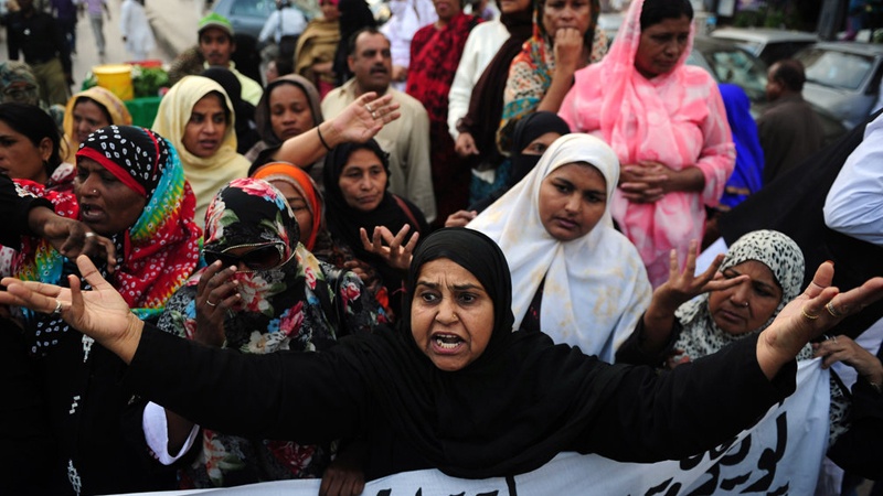 انسانی حقوق اور تکفیریت کے خلاف بولنے والوں کے اغواء کے خلاف مظاہرہ