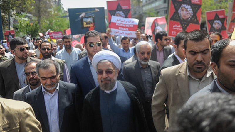 Iranski predsjednik Hasan Ruhani na mimohodima povodom Dana Kudsa
