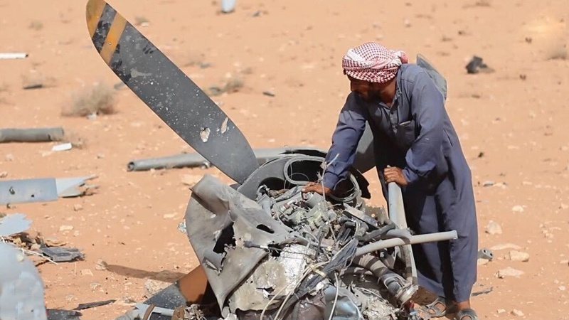 مآرب میں سعودی اتحاد کا ڈرون طیارہ سرنگوں