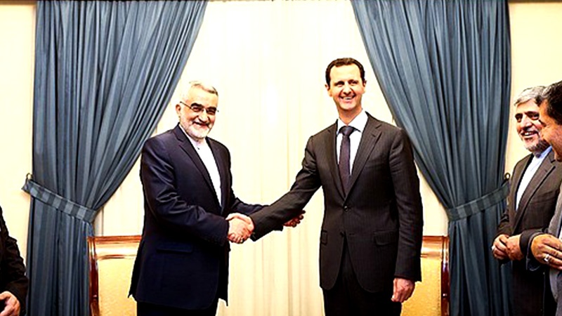 ایران کے، خارجہ پالیسی اور قومی سلامتی کمیشن کے سربراہ کی شام کے صدر سے ملاقات