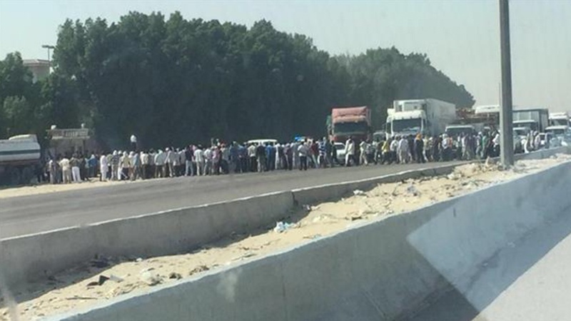 تنخواہوں کی عدم ادائیگی کے خلاف سعودی عرب میں مظاہرہ