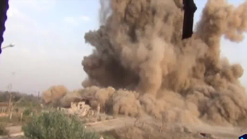 Suriya ordusu terrorçuların tunelini məhv edib