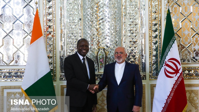 ایران اور آئیوری کوسٹ کے وزرائے خارجہ کی ملاقات