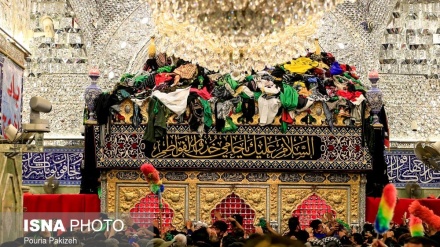 اربعین کے موقع پر امام حسین علیہ السلام کے روضہ مبارک کا منظر