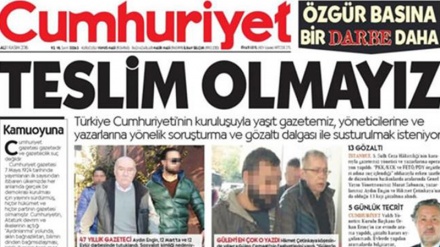 Cümhuriyyət qəzeti: Təslim olmayacağıq