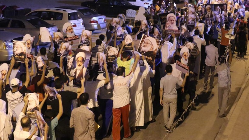 آل خلیفہ کے اقدامات کے خلاف بحرینی عوام کا جاری احتجاج 