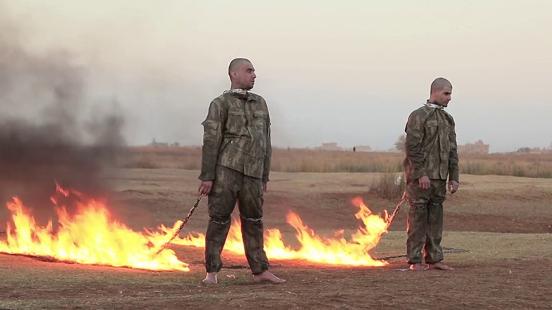 Sekinîna DAIŞ`ê li hemberî Enqerê bi weşandina dîmenên şewitandina 2 serbazên Tirkîyê