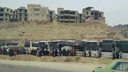 Bir neçə avtobus silahlı qrupların ünsürlərini Vadi Bərədadan çıxarıb