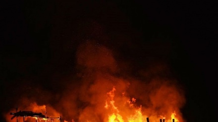 کشمیر:آگ لگنے سے 90 دکانیں اور مکانات جل کر خاکستر