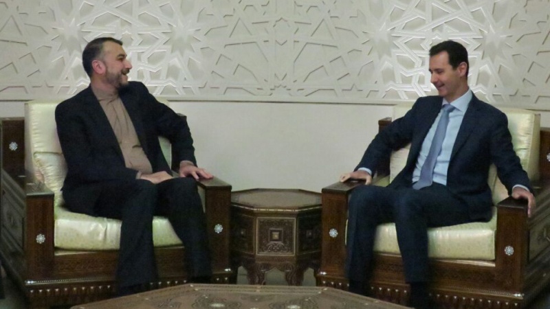 ایران کے وزیر خارجہ اور شام کے صدر کی ملاقات