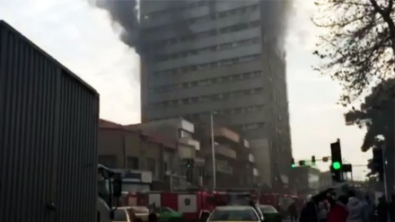 ئاگرکەوتنەوه لە باڵاخانەی پلاسکوی تاران 