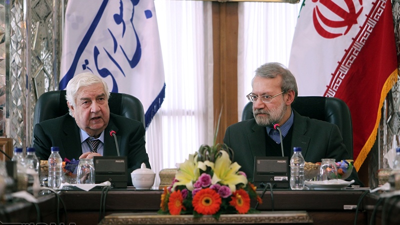 ایران کے اسپیکر اور شام کے وزیر خارجہ کی ملاقات 