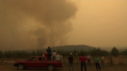 ئاگر کەوتنەوە له دارستانێک له وڵاتی شیلی